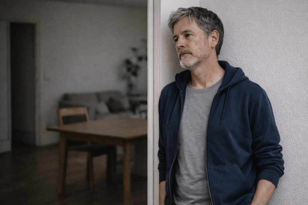 Sport mais fatigue persistante Personne adulte immobile illustrant une fatigue persistante malgré une activité physique régulière